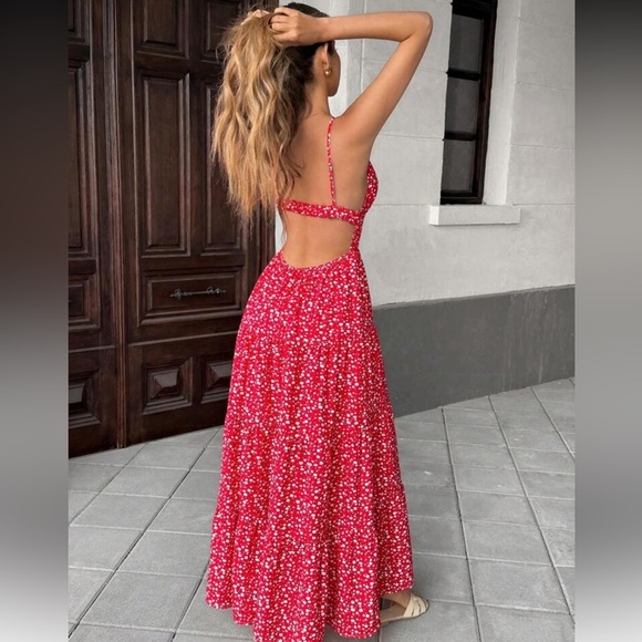 Pariaura Casual Ditsy Floral Camisole Dress For Women, Spring/Summer - Picture 4 of 4